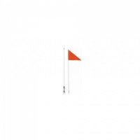 fiberglas vlag oranje 150 cm, 2-delig deelbare stang