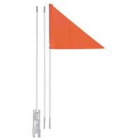 fiberglas vlag oranje 150 cm, 2-delig deelbare stang