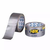 Textielband zilver 48mm x10m zwart