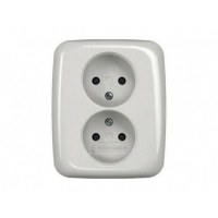 Busch/Jaeger wandcontactdoos 2-v. wit inb. 2115-0-0590