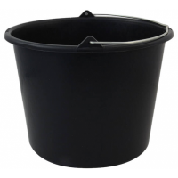 Bouwemmer 12 liter Zwart