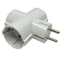 Stekkeradapter RA 3-voudig T-model wit