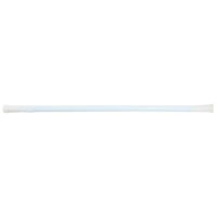 Douchegordijnstang 77,5 - 135 cm wit 