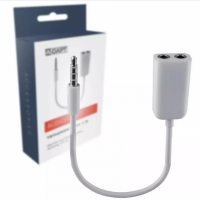 Verloopkabel 3.5mm 2x 3.5mm 10cm