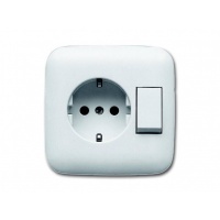 Busch/Jaeger combi wis-schakelaar wit inbouw