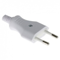 Stekker euro plat wit