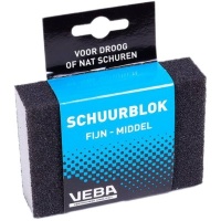Schuurblok Fijn/Middel 10x7x2,5cm