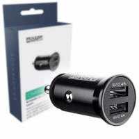 Autolader 2x USB Smart IC 4.8A zwart