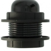 Lamphouder E-27 zwart buitendraad