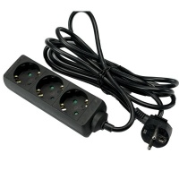 Stekkerdoos 3 voudig 5mtr snoer zwart