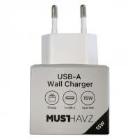USB-A oplader 15W, wit