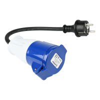 CEE verloopsnoer 20cm stekker naar CEE contra