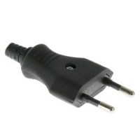 Stekker euro plat zwart