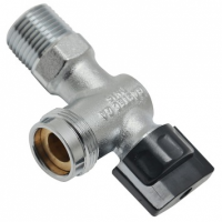 Gaskraan aansluit haaks 1/2 chroom