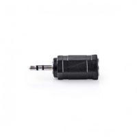 Nedis Stereo-Audioadapter | 2.5 mm Male | 3.5 mm Female | Vernikkeld | Recht | ABS | Zwart | 10 Stu
