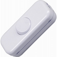 Snoerschakelaar wit met randaarde 10A