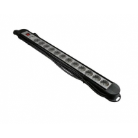 Stekkerdoos 12 voudig 3mtr snoer zwart