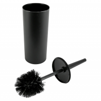 Wc borstel + houder zwart rond hoog