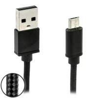 Data en laadkabel Micro USB 20CM zwart 