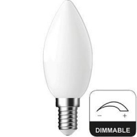 LED kaars E14 5,4-40W 2700K filament mat dimbaar