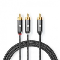 Subwoofer-Kabel RCA Male 2x RCA Male 3.0mtr