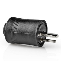 Luidspreker stekker met schroef zwart