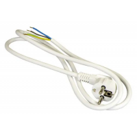 Aansluitsnoer + RA 3x0.75mm 1.5 meter wit