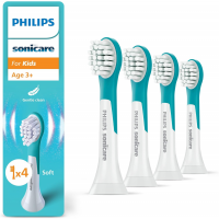 Philips Tandenborstelset Sonicare For Kids opzetborstels small, 4 stuks, wit HX6034/90