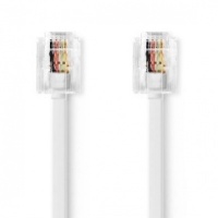 Telefoonkabel RJ11 10.0mtr wit