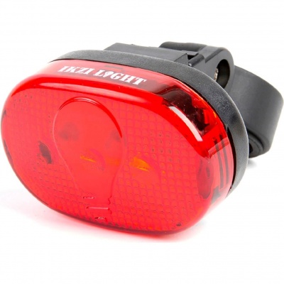 IKZI Light achterlicht ovaal 3 led batterij zadelpen