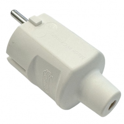 Randaarde stekker met tule wit 16A Randaarde stekker met tule wit 16A