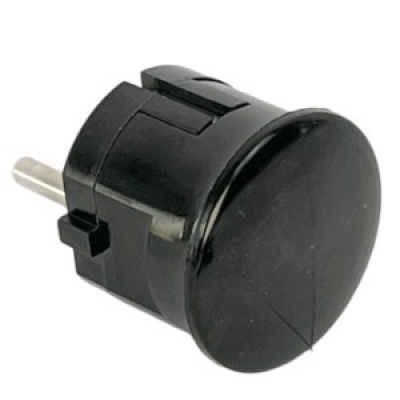 Haakse randaarde stekker zwart Haakse randaarde stekker zwart