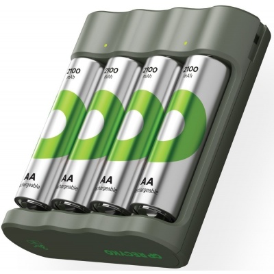 GP Batterijlader USB 4x2100mA AA batterij