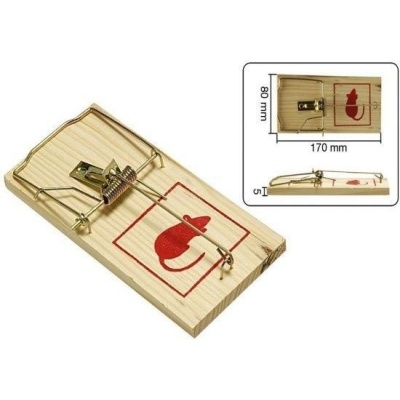 Houten muizen/rattenval XL Houten muizen/rattenval XL