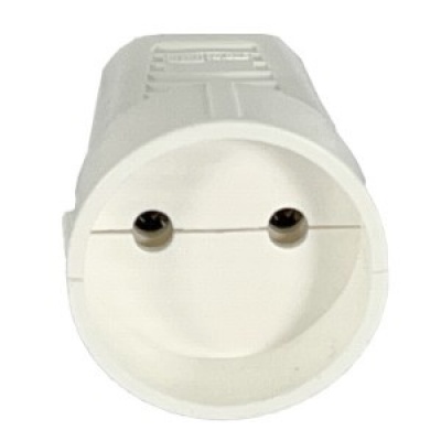 Contrastekker zonder randaarde wit