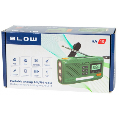 Noodradio AM/FM op zonne energie v2 + zaklamp + powerbank Noodradio AM/FM op zonne energie v2 + zaklamp + powerbank