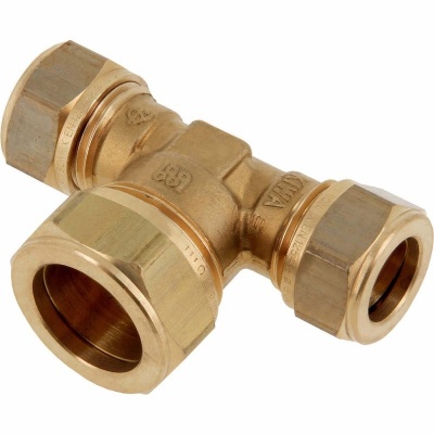 Knelkoppeling t-stuk 12 x 15 x 12 Foto van Knelkoppeling t-stuk 12 x 15 x 12