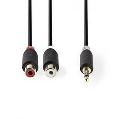 3.5 mm Male 2x RCA Female Verguld 3.5 mm Male 2x RCA Female Verguld