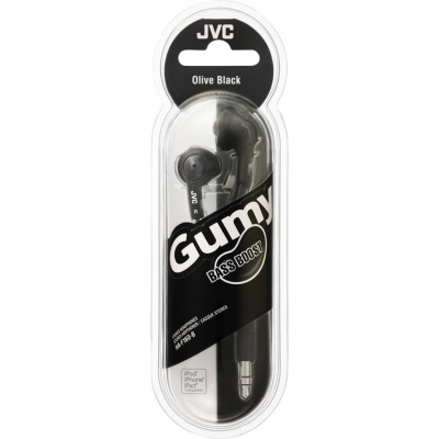Hoofdtelefoon Stereo Jvc HA-F160-B-E Gumy In Ear Zwart Foto van Hoofdtelefoon Stereo Jvc HA-F160-B-E Gumy In Ear Zwart