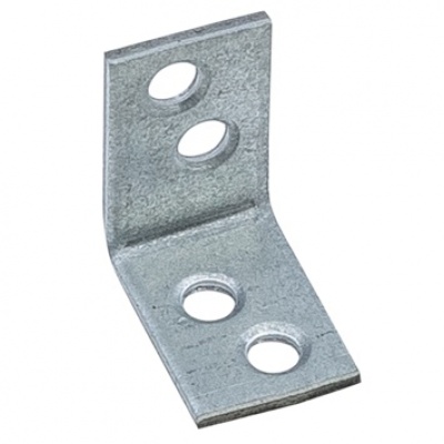 Deltafix stoelhoeken 25 x 25mm. verzinkt 4st. Foto van Deltafix stoelhoeken 25 x 25mm. verzinkt 4st.