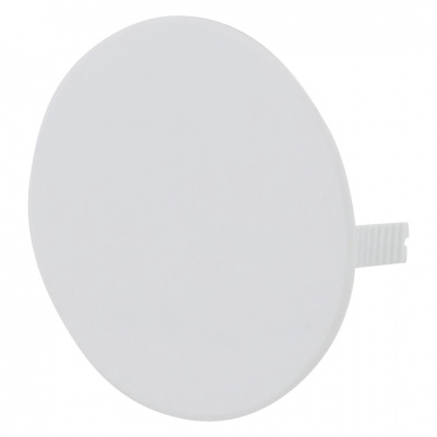 Blindplaat rond met klemmen wit 95mm Foto van Blindplaat rond met klemmen wit 95mm