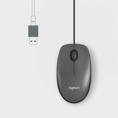 Logitech M100 Bekabelde Muis Links