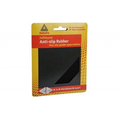 Deltafix anti-sliprubber zelfklevend zwart 90 mm x 100mm Deltafix anti-sliprubber zelfklevend zwart 90 mm x 100mm