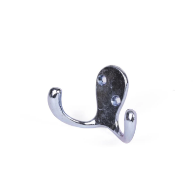 Foto van Kapstokhaak dubbel metaal