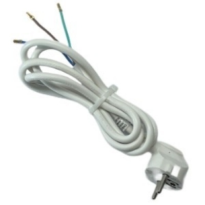 Foto van Aansluitsnoer + RA 3x1mm 3 meter wit