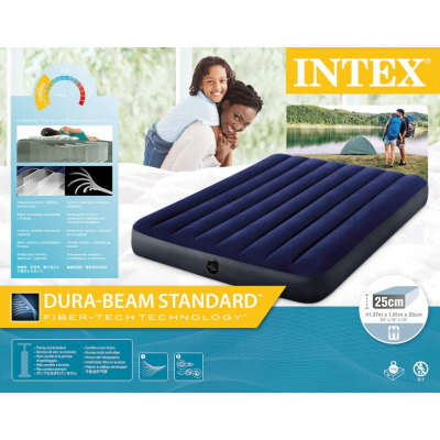 Intex Classic Downy luchtbed 191x135x25cm Intex Classic Downy luchtbed 191x135x25cm
