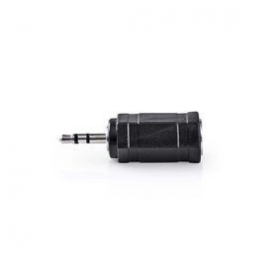 Nedis Stereo-Audioadapter | 2.5 mm Male | 3.5 mm Female | Vernikkeld | Recht | ABS | Zwart | 10 Stu