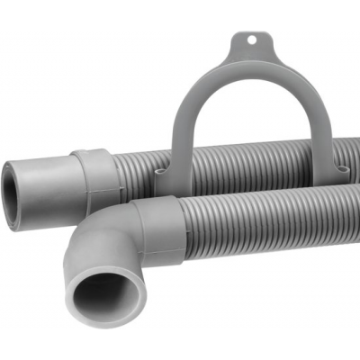 Afvoerslang 2,5 meter recht haaks 21mm Foto van Afvoerslang 2,5 meter recht haaks 21mm