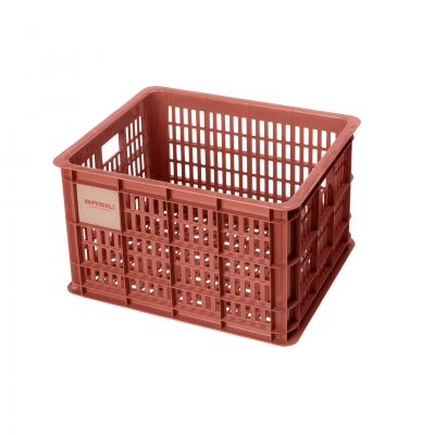 Foto van Basil fietskrat M gerecycled kunststof 29,5l terra red