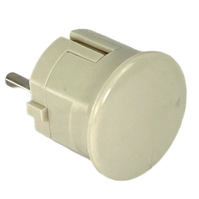 Haakse stekker wit RA